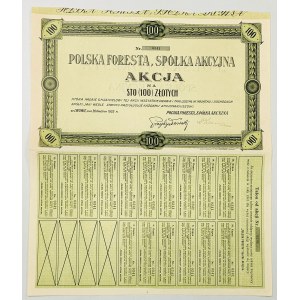 Polska Foresta Spółka Akcyjna, 100 zł 1925