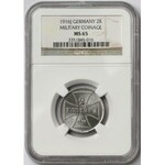 Ober-Ost. 2 kopiejki 1916-J, Hamburg - NGC MS65 (MAX)