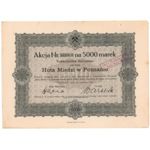 Huta Miedzi w Poznaniu, 5.000 mk 1921
