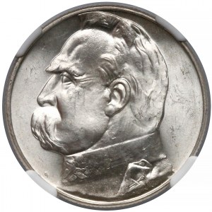 Piłsudski 5 złotych 1935 - piękne - NGC MS65+