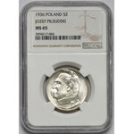 Piłsudski 5 złotych 1936 - piękne - NGC MS65