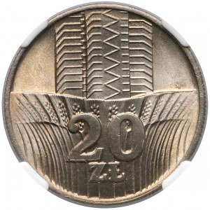 20 złotych 1974 Wieżowiec i kłosy - NGC MS67