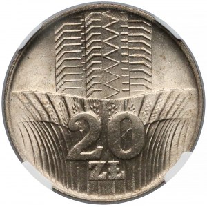 20 złotych 1973 Wieżowiec i kłosy - NGC MS67