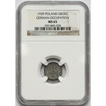 Generalna Gubernia, 1 grosz 1939 (1941-44) - NGC MS65 (MAX)