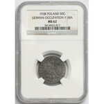 50 groszy 1938 - NIE-niklowane - NGC MS62