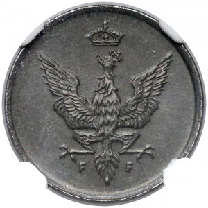 Królestwo Polskie, 1 fenig 1918 - NGC MS65 (MAX)