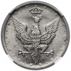 Królestwo Polskie, 10 fenigów 1918 - NGC MS66 (MAX i jedyna)