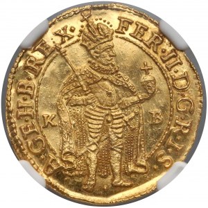 Węgry, Ferdynand II, Dukat 1631 KB - PIĘKNY - NGC MS64⭑