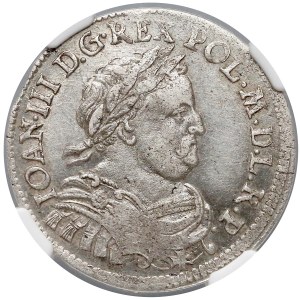 Jan III Sobieski, Ort Bydgoszcz 1677 SB - NGC MS61