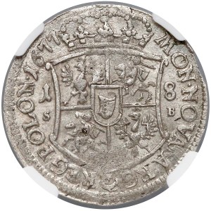 Jan III Sobieski, Ort Bydgoszcz 1677 SB - NGC MS61