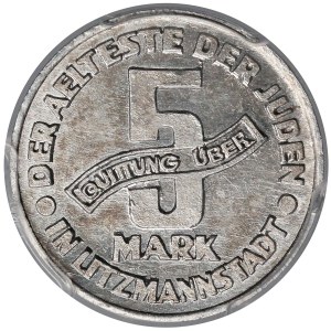 Getto Łódź, 5 marek 1943 Al - odm. I - PCGS MS62