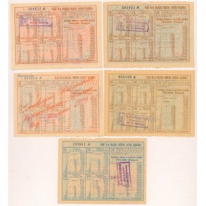 Państwowa Loteria Klasowa, Zestaw losów 18-21 loterii (5szt)