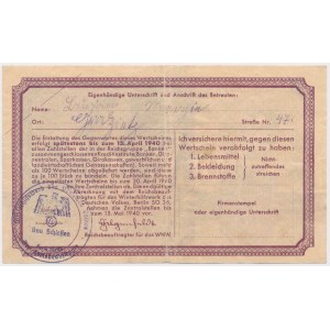 Winterhilfswerk - Pomoc Zimowa, 1 Reichsmark 1940