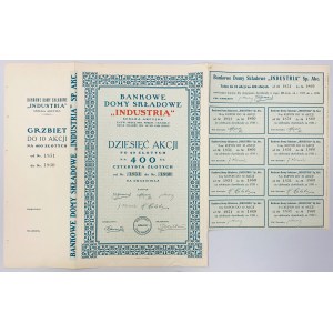 Bankowe Domy Składowe Industria, 10x 40 zł 1927