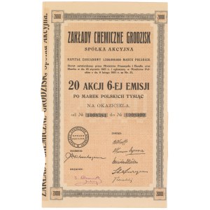 Zakłady Chemiczne Grodzisk, Em.6, 20x 1.000 mkp 1923