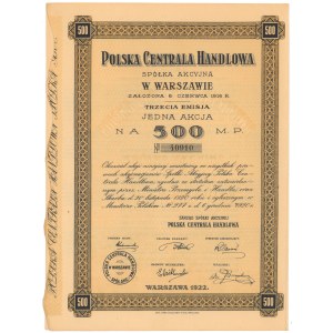 Polska Centrala Handlowa, Em.3, 500 mkp 1922