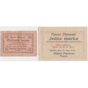 Sępólno, 50 fenigów i 1 marka 1920 (2 szt)