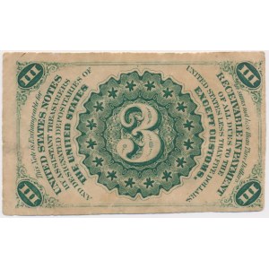 USA, Fractional Currency, 3 cents 1863