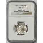 Kobieta i kłosy 1 złoty 1925 - NGC MS63