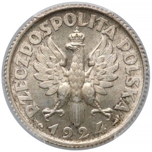 Kobieta i kłosy 1 złoty 1924 - PCGS MS62