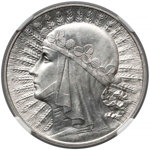 Głowa Kobiety 10 złotych 1933 - NGC MS61