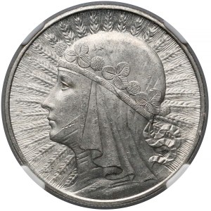 Głowa Kobiety 10 złotych 1932 bz, Londyn - NGC MS63