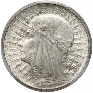 Głowa kobiety 5 złotych 1933 - PCGS MS62