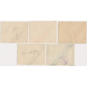Stuhm (Sztum), 3x 10 i 2x 50 pfg 1918-1920 (5szt)