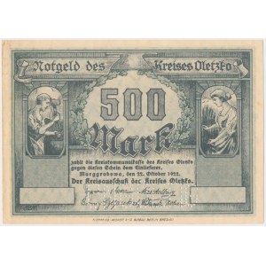 Oletzko (Olecko), 500 mk 1922 UNGULTIG