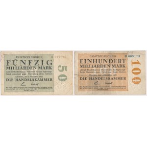 Allenstein (Olsztyn), 50 i 100 mld mk 11.1923 (2szt)