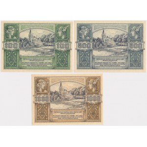 Oletzko (Olecko), 100, 500 i 1.000 mk 1922 (3szt)