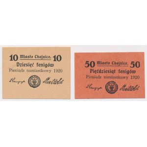 Chojnice, 10 i 50 fenigów 1920 (2szt)