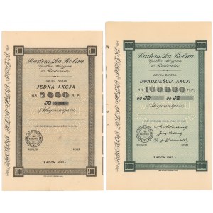 Radomska Rolna, 5.000 i 20x 5.000 mkp - blankiety (2szt)