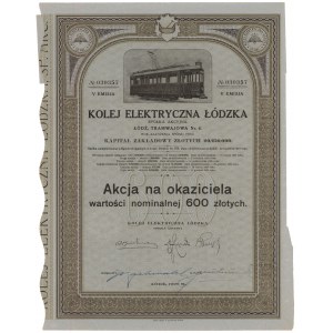 Kolej Elektryczna Łódzka, Em.5, 600 zł 1929