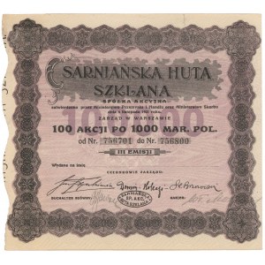 Sarniańska Huta Szklana, Em.3, 100x 1.000 mkp 1923