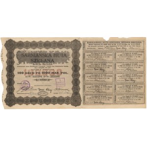Sarniańska Huta Szklana, Em.1, 100x 1.000 mkp 1923