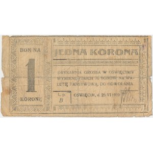 Oświęcim, Drukarnia Grossa, 1 korona 1919