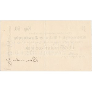 Zawiercie, Krawczyk i S-ka, 50 kopiejek 1914 - skasowany