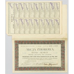 Bank Ziemian Spółka Akcyjna we Lwowie, Em.4, 100x 280 mkp 1923
