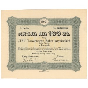Tri Towarzystwo Robót Inżynierskich, Em.1, 100 zł 1925
