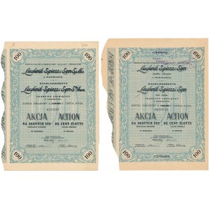 Ludwik Spiess i Syn Zakłady Chemiczne, Em.1 i 2, 100 zł 1929 (2szt)