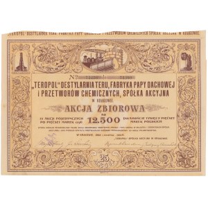 Teropol Destylarnia Teru, Fabryka Papy Dachowej i Przetworów Chemicznych, 25x 500 mkp 1922
