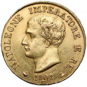 Włochy, Napoleon Bonaparte, 40 lirów 1808-M