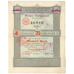 Browar Obywatelski w Brzegu, 1.250 zł 1925 PRZEDRUK na 1.000 mk 1895