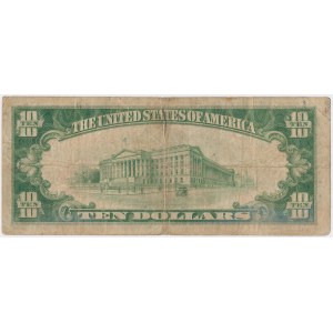 USA, 10 dollars 1929, National Currency, New York, Federal Reserve, B