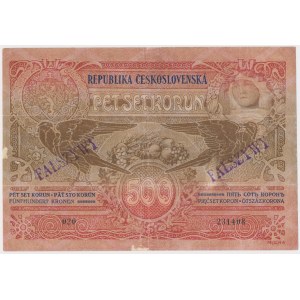 Czechosłowacja, 500 korun 1919 - FAŁSZYWY