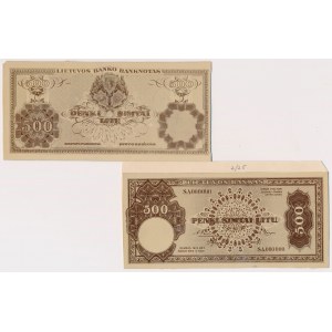 PHOTO-PROJECT Lithuania 500 lithu 1923 (obverse and reverse) 