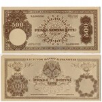 PHOTO-PROJECT Lithuania 500 lithu 1923 (obverse and reverse) 