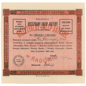 Diecezyalny Sklep Akcyjny w Radomiu, Em.1, 10x 10.000 mkp 1922