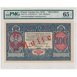 MUSTER Generał 100 mkp 1916 - PMG - awers + rewers (2szt)